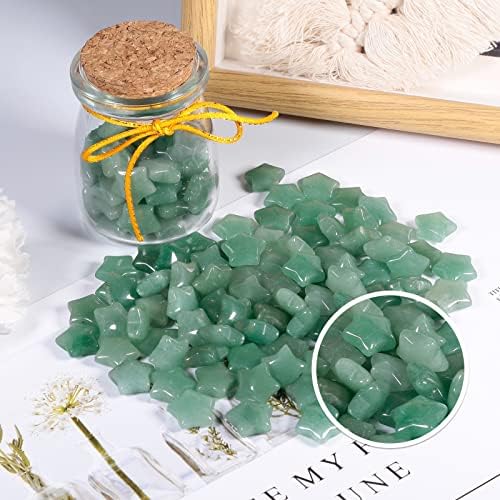 SUNYIK 20 Pack Mini Star Crystal Worry Stones