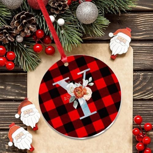 Acrylic Christmas Ornaments 2023 Initial Letter Y Blue Monogram Decorative Hanging Bauble