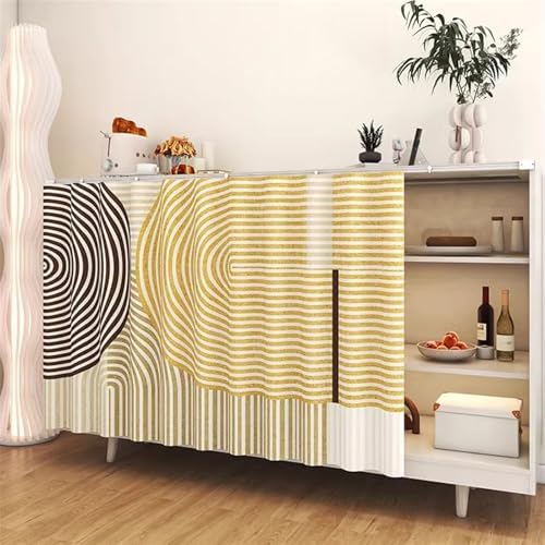 Liveinu Cabinet Curtains Style 4 No Tools No Drill