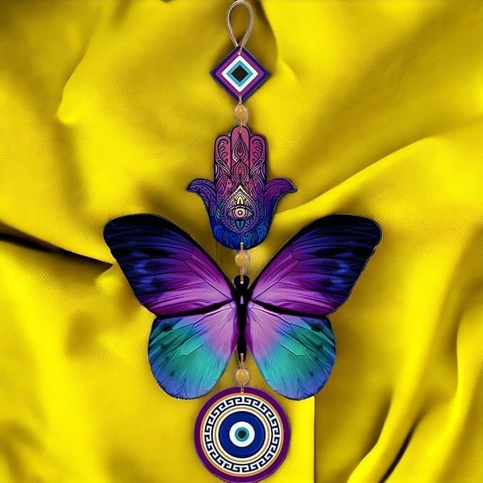 Butterfly Evil Eye Wall Decor for Home Protection