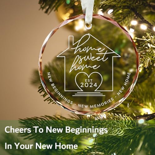 New Home Glass Ornament 2024 - House Warming Gift