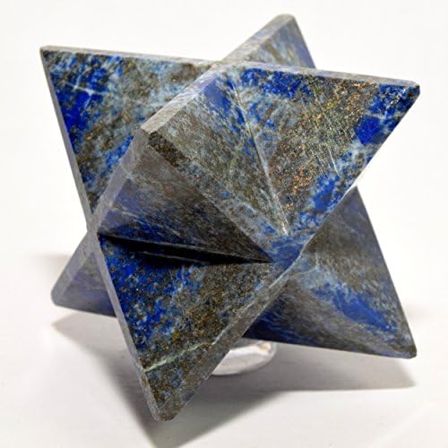 HQRP HC Set 26 Inch Lapis Lazuli Merkaba Star with Pyrite and Aragonite Cabochon