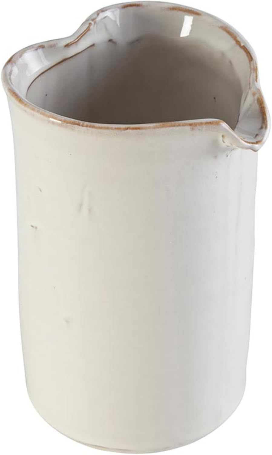 47th Main White Glazed Ceramic Flower Vase