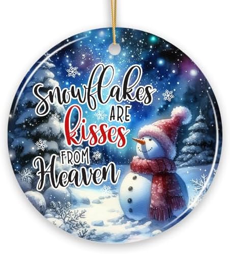 Enchanting Snowflakes Christmas Ornament Snowman Memorial Gift