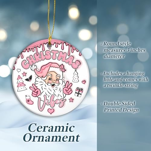 3D Cute Santa Christmas Ornament 2024