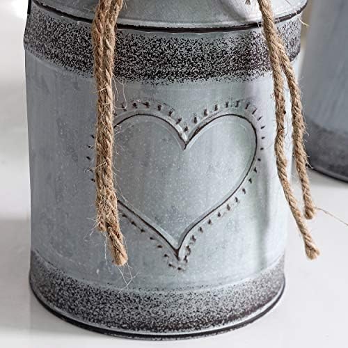 Farmhouse Rustic Flower Vase with Heart Design 75 Inch