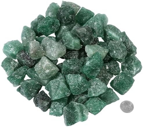 Nupuyai Green Strawberry Quartz Tumbling Stones Set