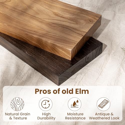 Fun Memories Wood Floating Shelves Wall Mounted Set of 2
