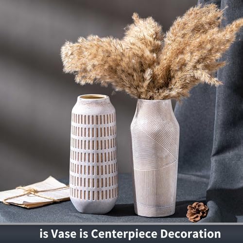 Rustic Ceramic Flower Vase 96 Inch Farmhouse Decor