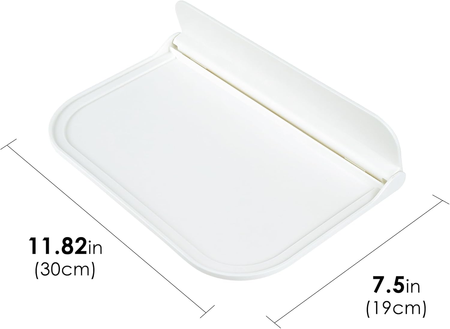 2pcs Foldable White Floating Wall Shelves Set