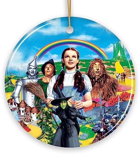 Vibrantly Colorful Wizard of Oz Christmas Ornament