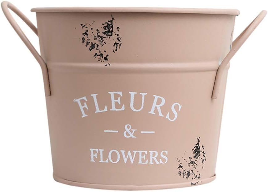 Cabilock Vintage Galvanized Metal Vase Decor