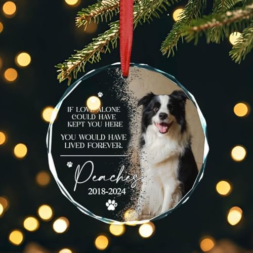 Custom Personalized Dog Memorial Ornament Forever Loved Pet Loss Keepsake