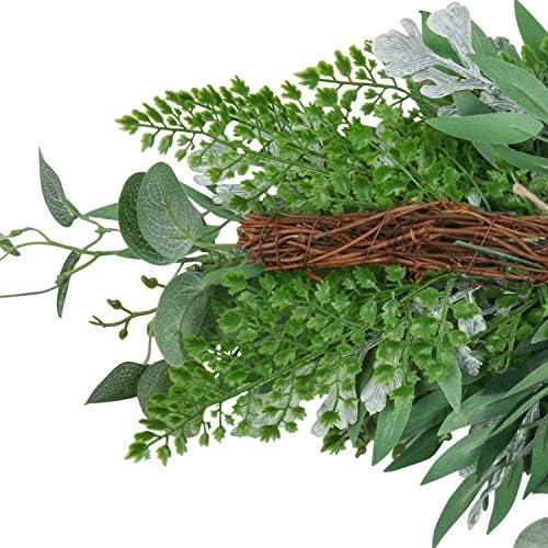 Greenery Swag Artificial Front Door Wreath Eucalyptus Leaves Garland for Home Wedding Decor