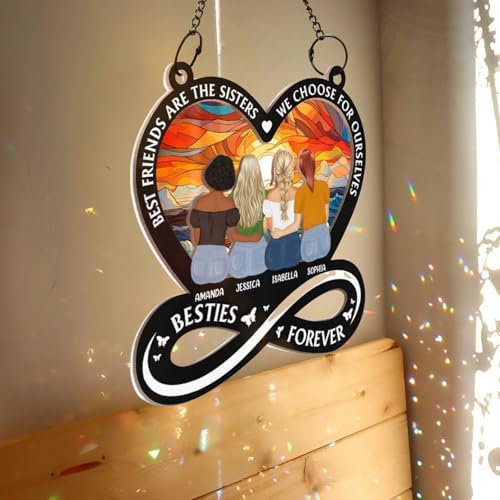 Not Sisters by Blood But Sisters by Heart Suncatcher