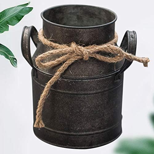 Hemoton 2 Pcs Shabby Chic Flower Vase Metal Pitcher Vase