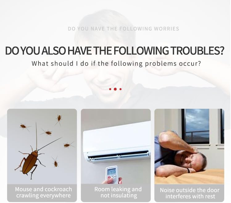 LYNN Door Draft Stopper 2 x 39 Gray Under Door Insulator