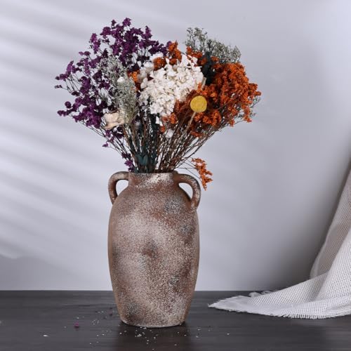 Rustic Ceramic Vase with 2 Handles
