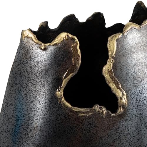 Sagebrook Home Modern Metal Vase 14 Inch Black
