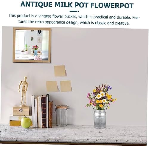 Healifty Milk Jug Flower Pot with Handle