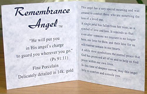 Angel Ornament - Porcelain with Gold Trim - 4 Inch Tall