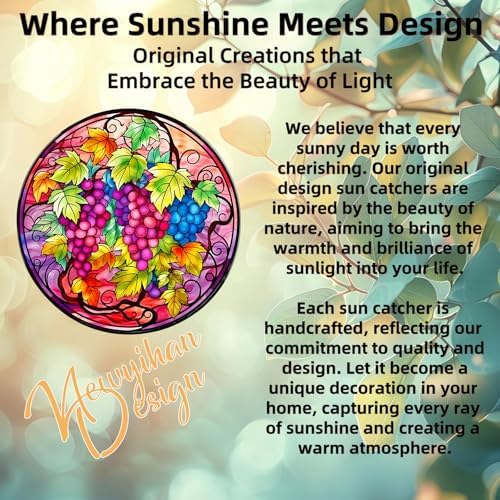 Stained Glass Window Hanging Suncatcher - Fruit Design 8 x 20cm