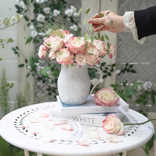 BIG FORTUNE Vintage Metal Milk Jug Pitcher Vase