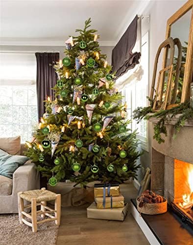Hollyone 315 Inch Green Christmas Ball Ornaments 12Pcs Set