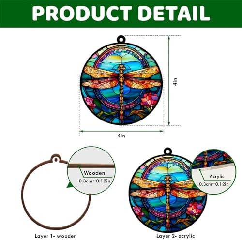 Suncatcher Dragonfly Car Hanging Ornament for Men Women