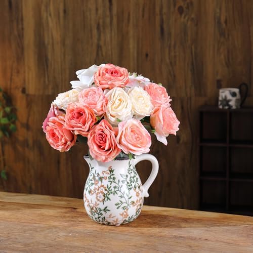 Vintage Ceramic Vase with Handle 63 Inch