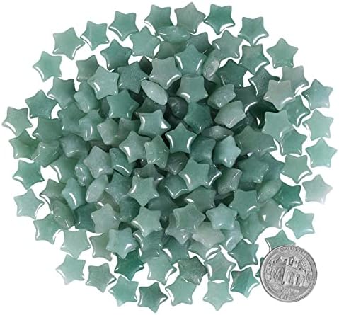 SUNYIK 20 Pack Mini Star Crystal Worry Stones