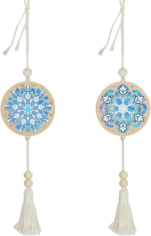 2Pcs Double Sided Diamond Art Pendant for Beginner