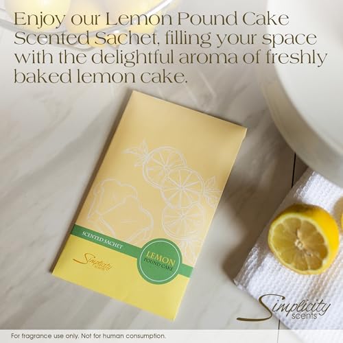 Lemon Poundcake Scented Sachets Pack of 6