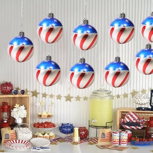 12PCS Patriotic Star-Spangled Hanging Decor