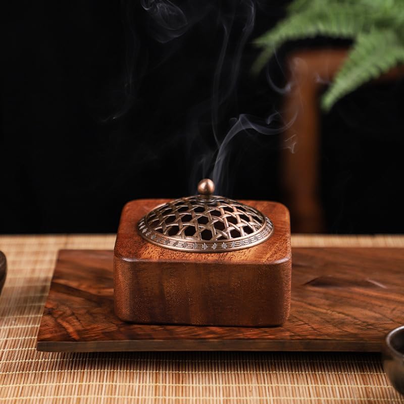 MIGAKU HOME Square Incense Burner Holder 4 Inch