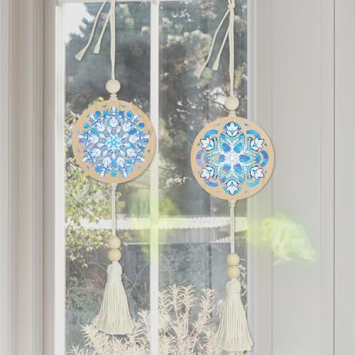 2Pcs Double Sided Diamond Art Pendant for Beginner