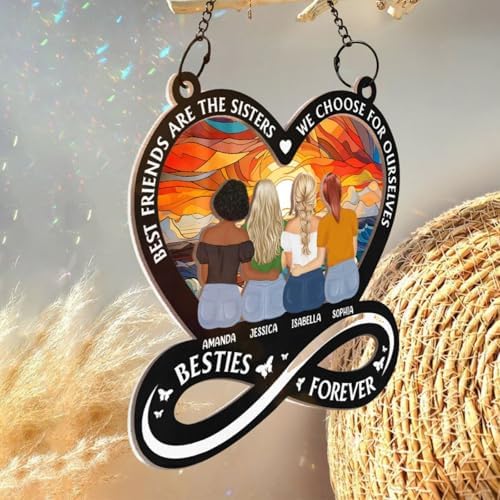 Not Sisters by Blood But Sisters by Heart Suncatcher