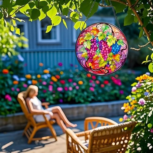 Stained Glass Window Hanging Suncatcher - Fruit Design 8 x 20cm