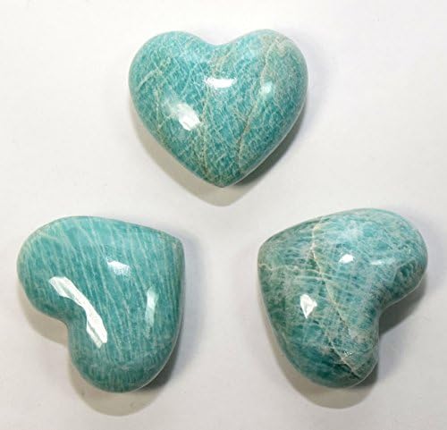 Natural Green Amazonite Heart Feldspar Crystal Stone - 1PC