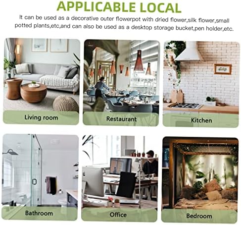 Stobaza 1pc Kettle Shape Iron Flower Vase for Home Decor