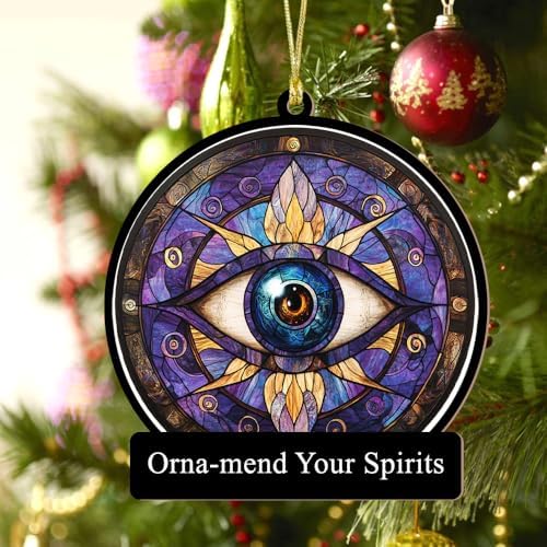 Evil Eye Christmas Ornament for Tree and Window Decor