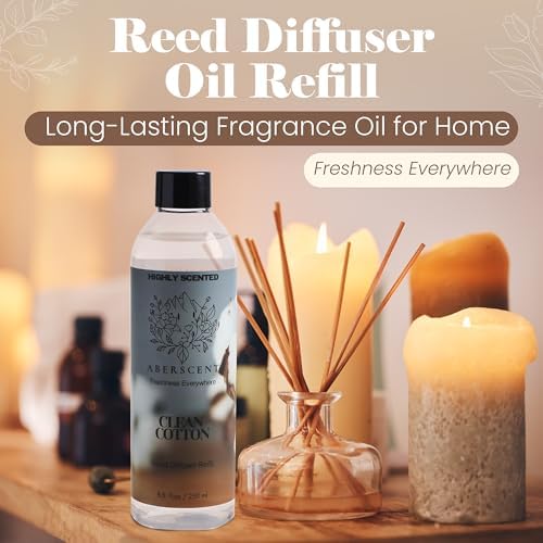 Clean Cotton Aberscent Premium Reed Diffuser Oil Refill 85 Fl Oz