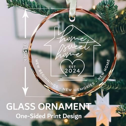 New Home Glass Ornament 2024 - House Warming Gift