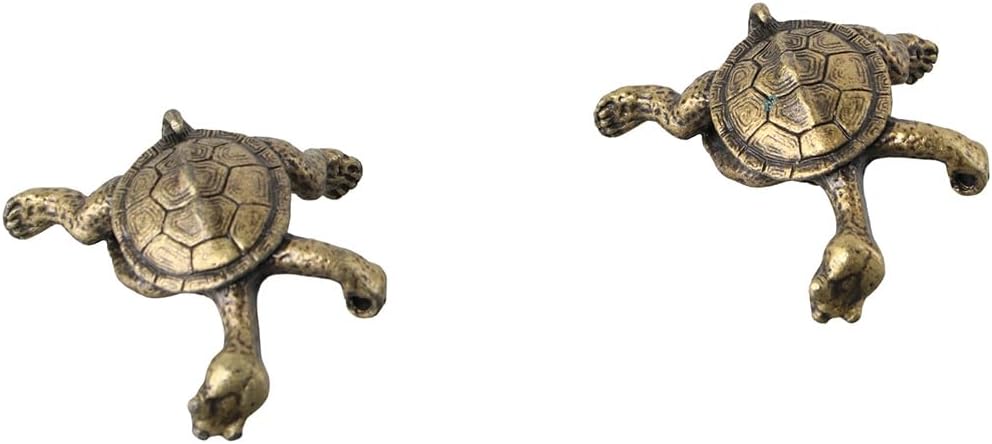 2pcs Antique Copper Kung Fu Turtle Incense Holder