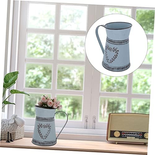 Stobaza 1pc Kettle Shape Iron Flower Vase for Home Decor