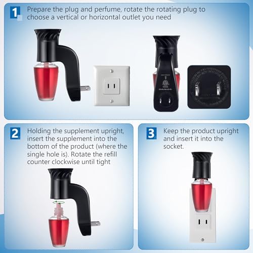 Hohean 2 Pcs Wall Fragrance Plug with Night Light