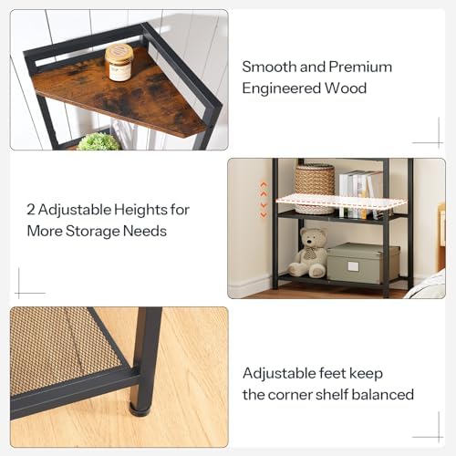 HOOBRO 5-Tier Corner Shelf with LED Light