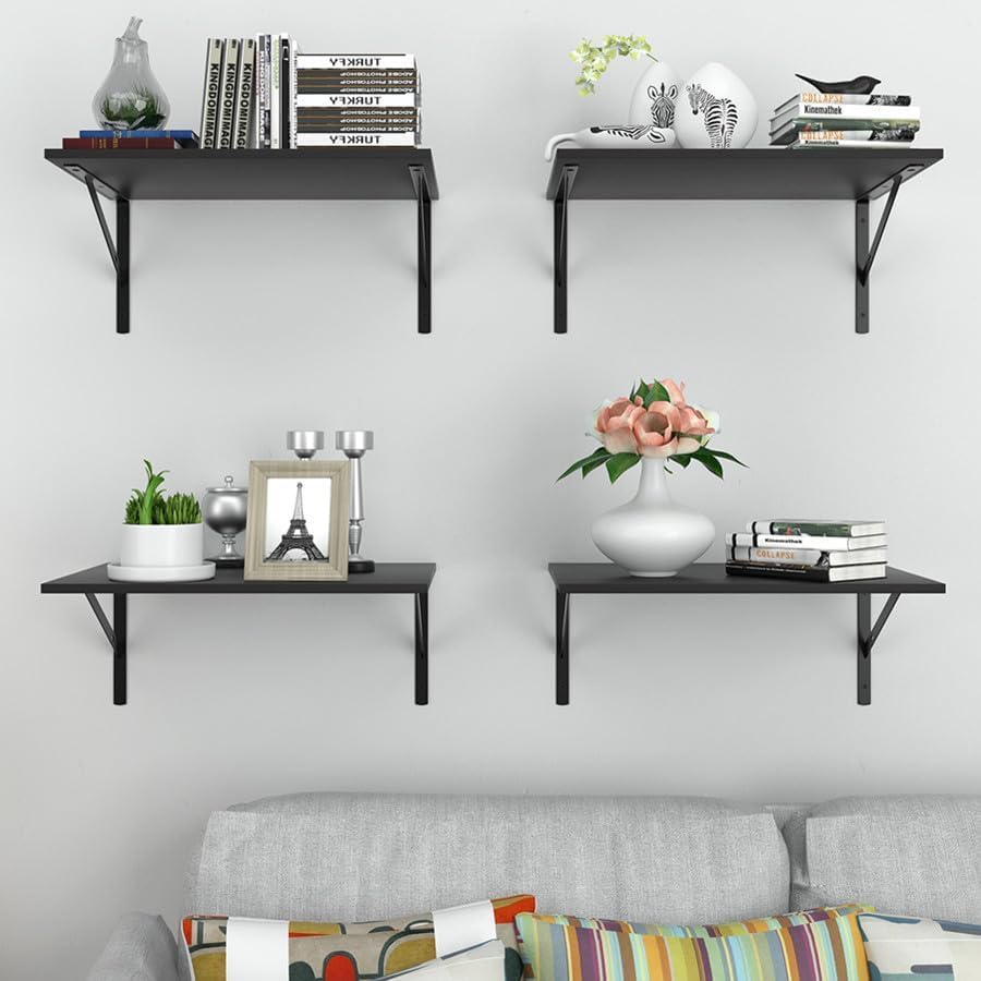 YISHIDA 12 Inch Deep Floating Shelves for Wall