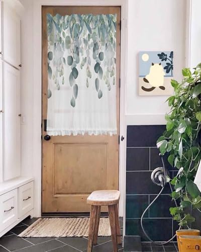 PANJINEXT Door Curtains 54x40 Sheer Privacy Drapes