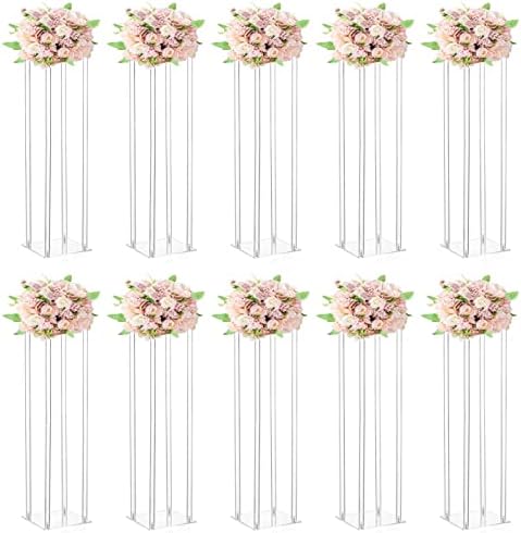 10 Pcs Clear Acrylic Wedding Centerpieces Stands